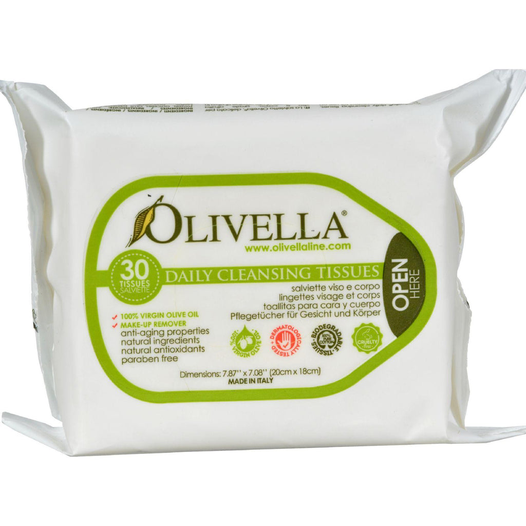 Olivella Daily Facial Cleansing Tissues - 30 Tissues