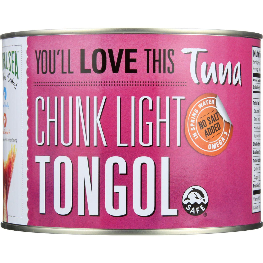 Natural Sea Tuna - Tongol - Chunk Light - No Salt Added - 66.5 Oz - Case Of 6