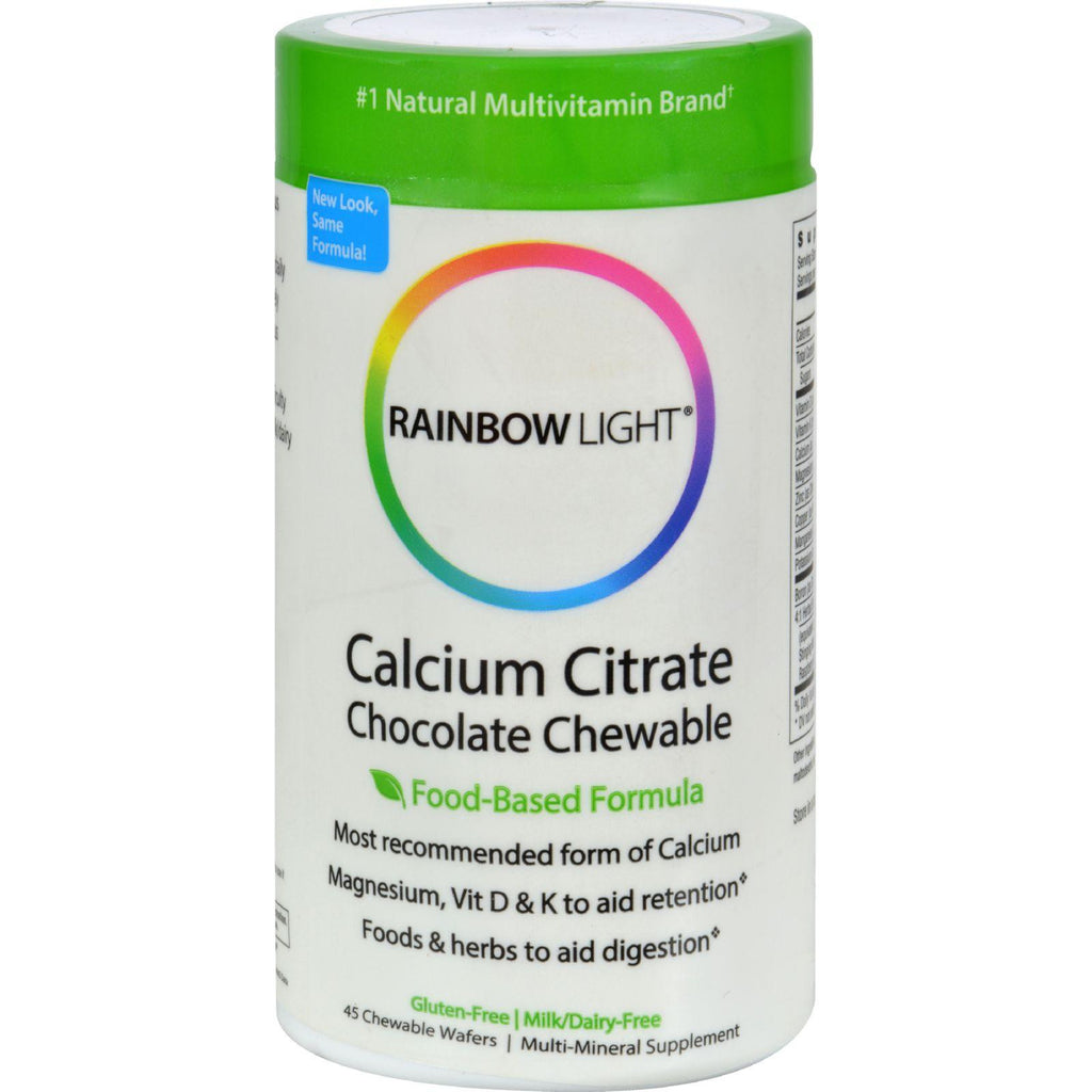 Rainbow Light Calcium Citrate Chocolate Chewables - 45 Chewable Wafers