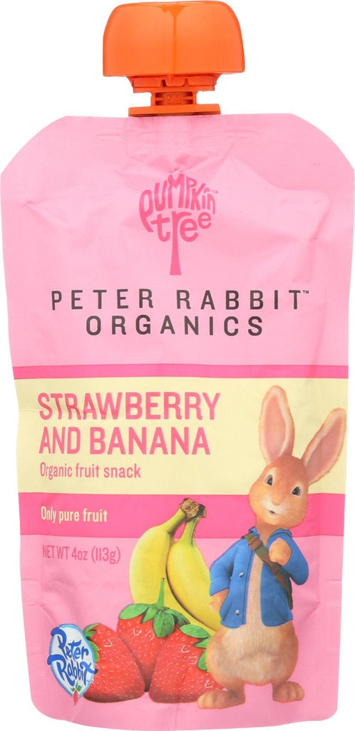 Peter Rabbit Organics Fruit Snacks - Strawberry And Banana - Case Of 10 - 4 Oz.