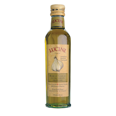 Lucini Italia Robust Garlic Extra Virgin Olive Oil - Case Of 6 - 8.5 Fl Oz.