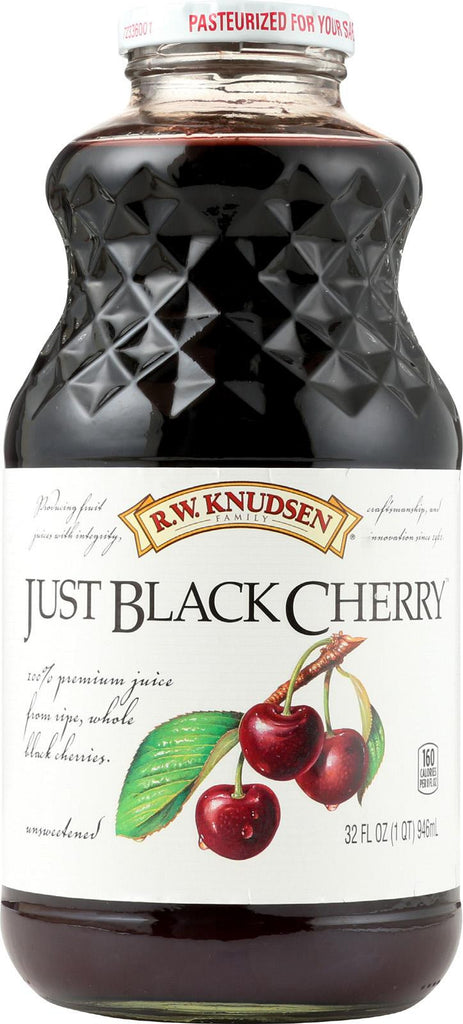 R.w. Knudsen Juice - Just Black Cherry - Case Of 12 - 32 Fl Oz.