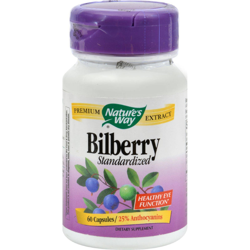 Nature's Way Bilberry Standardized - 60 Capsules