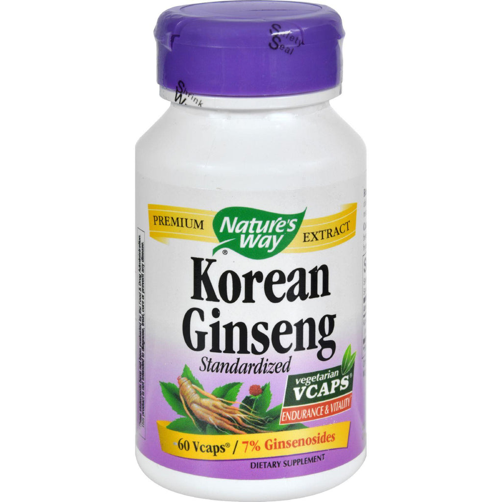 Nature's Way Korean Ginseng Standardized - 60 Vcaps