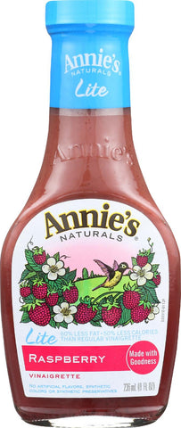 Annie's Naturals Lite Vinaigrette Raspberry - Case Of 6 - 8 Fl Oz.