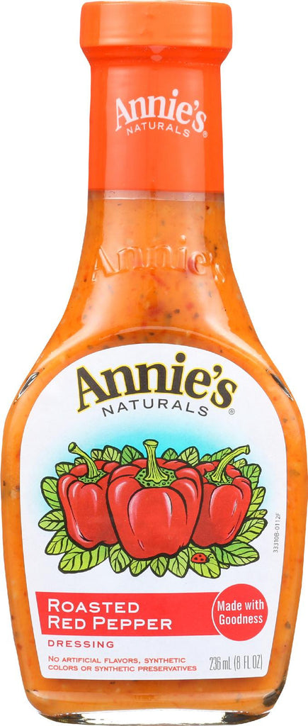 Annie's Naturals Vinaigrette Roasted Red Pepper - Case Of 6 - 8 Fl Oz.