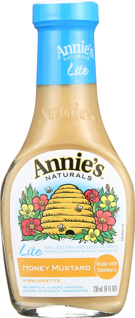 Annie's Naturals Lite Dressing Vinaigrette Honey Mustard - Case Of 6 - 8 Fl Oz.