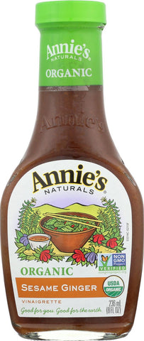 Annie's Naturals Vinaigrette Organic Sesame Ginger - Case Of 6 - 8 Fl Oz.