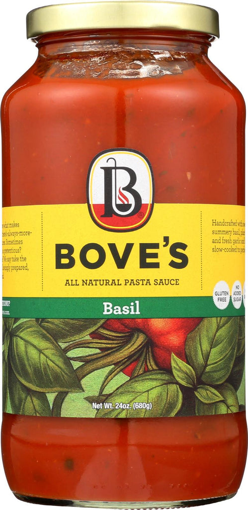 Bove's Of Vermont Pasta Sauce - Basil - Case Of 6 - 24 Fl Oz.