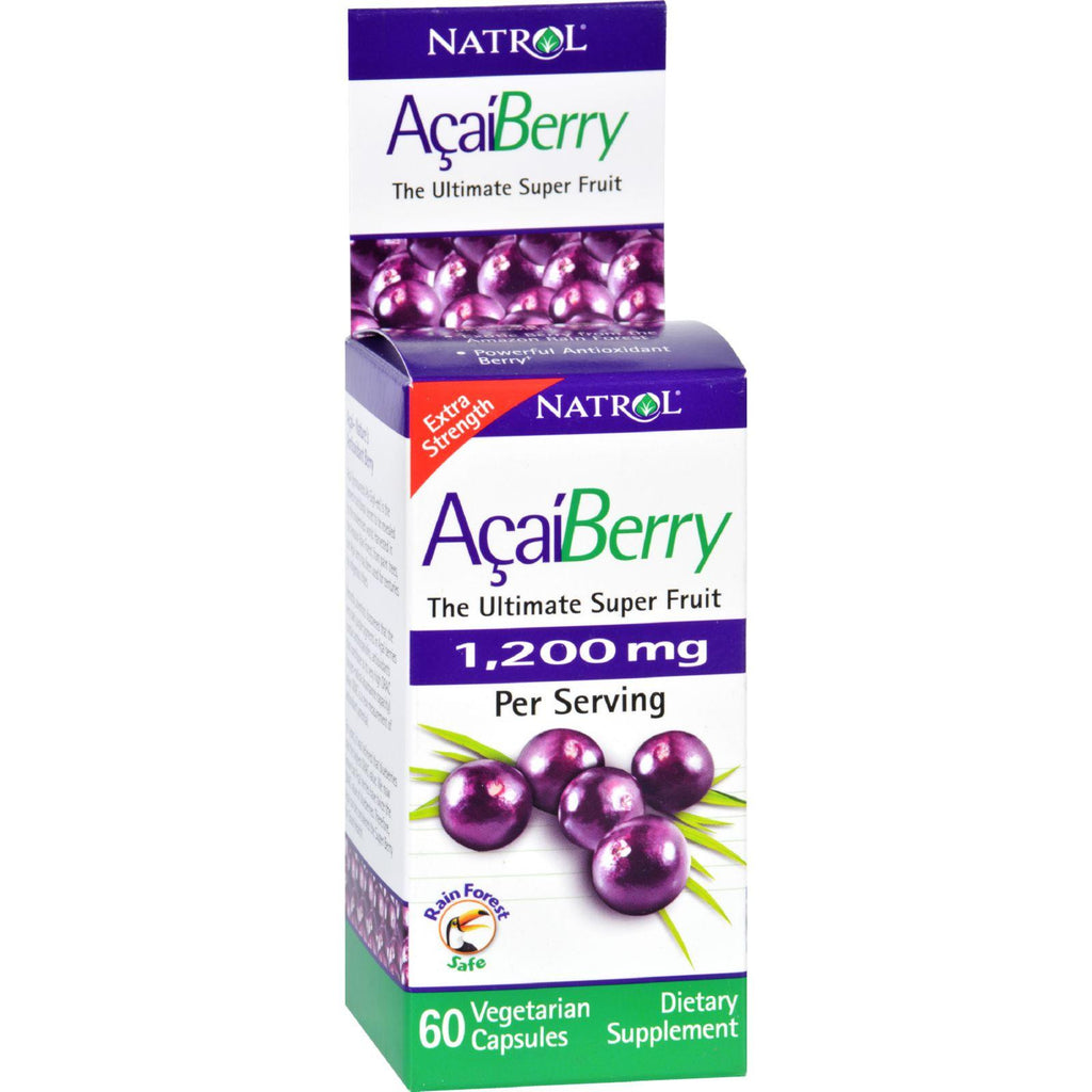 Natrol Acaiberry Extra Strength - 1200 Mg - 60 Vegetarian Capsules