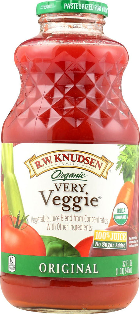 R.w. Knudsen Very Veggie Juice - Organic - Case Of 12 - 32 Fl Oz.