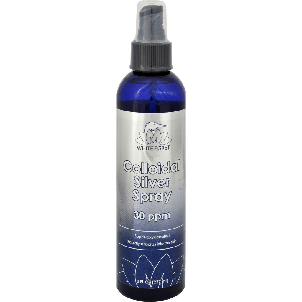 White Egret Colloidal Silver Spray 30 Ppm - 8 Oz