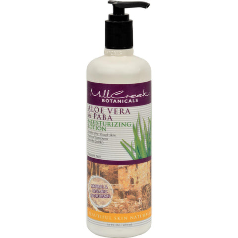 Mill Creek Aloe Vera And Paba Moisturizing Lotion - 16 Fl Oz