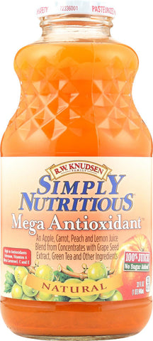 R.w. Knudsen Simply Nutritious Juice - Mega Antioxidant - Case Of 12 - 32 Fl Oz.