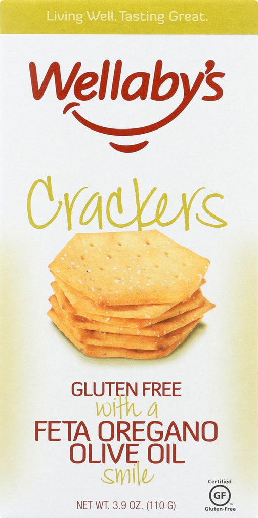 Wellaby's Crackers - Feta Oregano Olive Oil - Case Of 6 - 3.9 Oz.