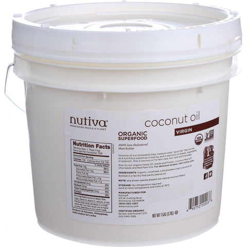 Nutiva Organic Coconut Oil - Extra Virgin - 1 Gal