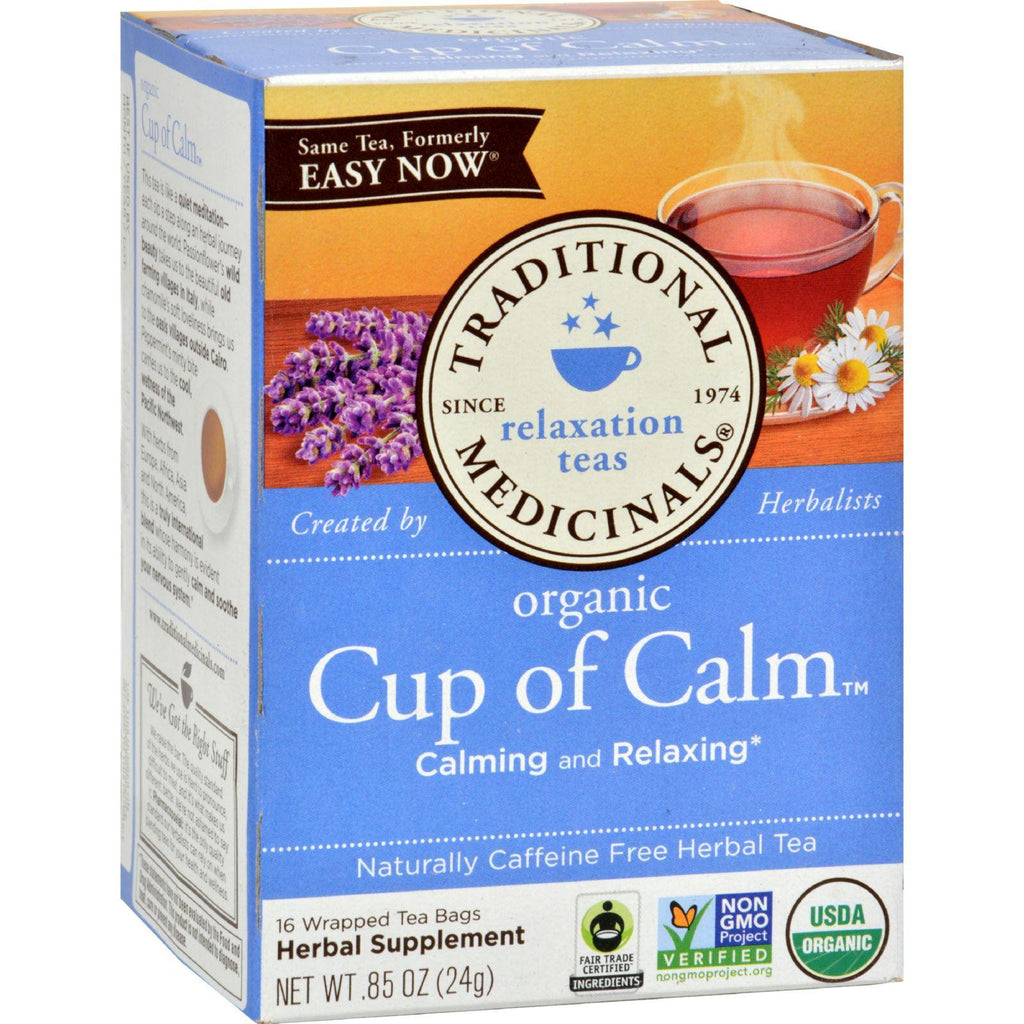 Traditional Medicinals Organic Easy Now Herbal Tea - 16 Tea Bags - Case Of 6