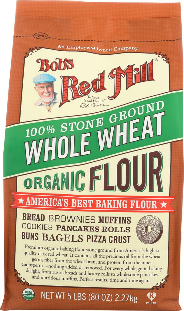 Bob's Red Mill Organic Whole Wheat Flour - 5 Lb - Case Of 4