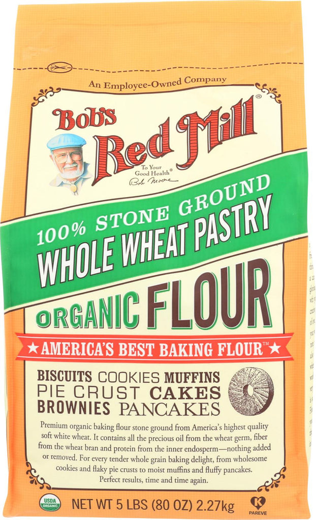 Bob's Red Mill Organic Whole Wheat Pastry Flour - 5 Lb - Case Of 4