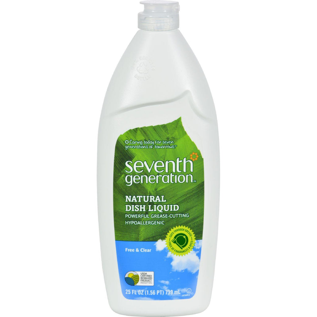 Seventh Generation Dish Liquid - Free And Clear - 25 Fl Oz - 1 Case