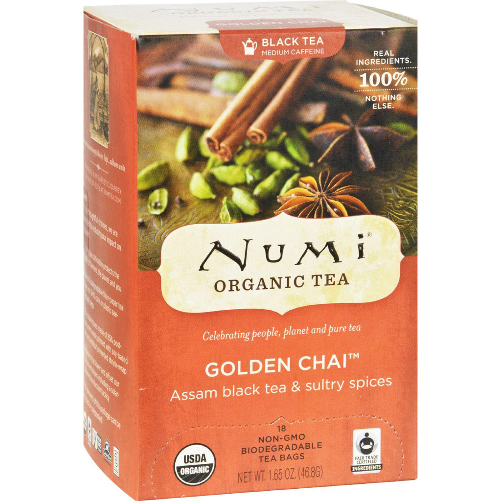 Numi Tea Golden Chai Black Tea - 18 Bags