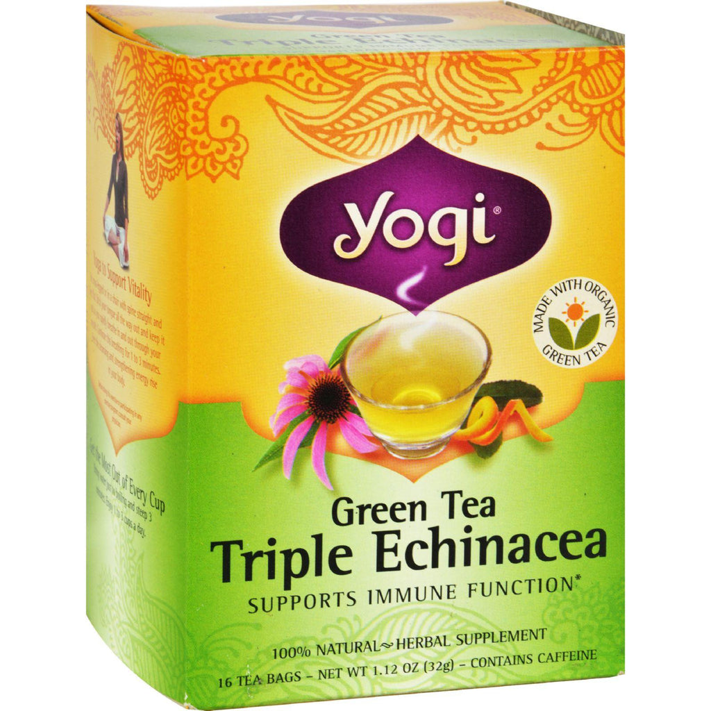 Yogi Tea Green Tea Triple Echinacea - 16 Tea Bags