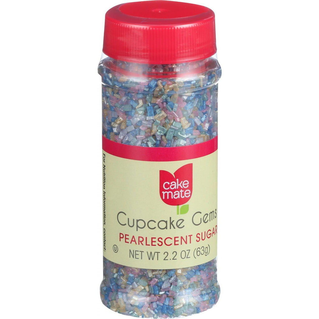 Cake Mate Decorating Cupcake Gems - Pearlescent Sugar - 1.75 Oz - Case Of 6