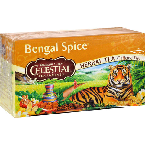 Celestial Seasonings Herbal Tea Caffeine Free Bengal Spice - 20 Tea Bags - Case Of 6