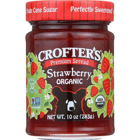 Crofters Fruit Spread - Organic - Premium - Strawberry - 10 Oz - Case Of 6