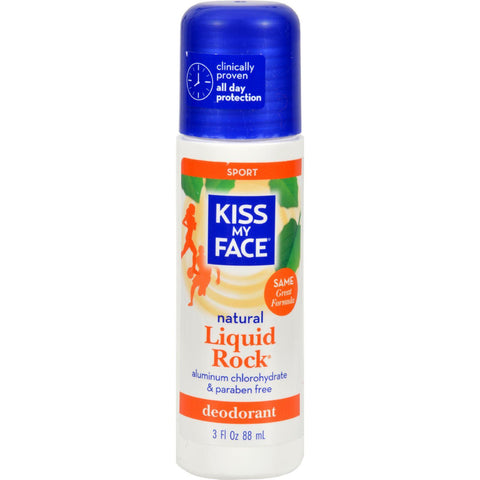 Kiss My Face Deodorant Liquid Rock Roll On Sport - 3 Fl Oz