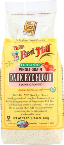 Bob's Red Mill Organic Dark Rye Flour - 22 Oz - Case Of 4