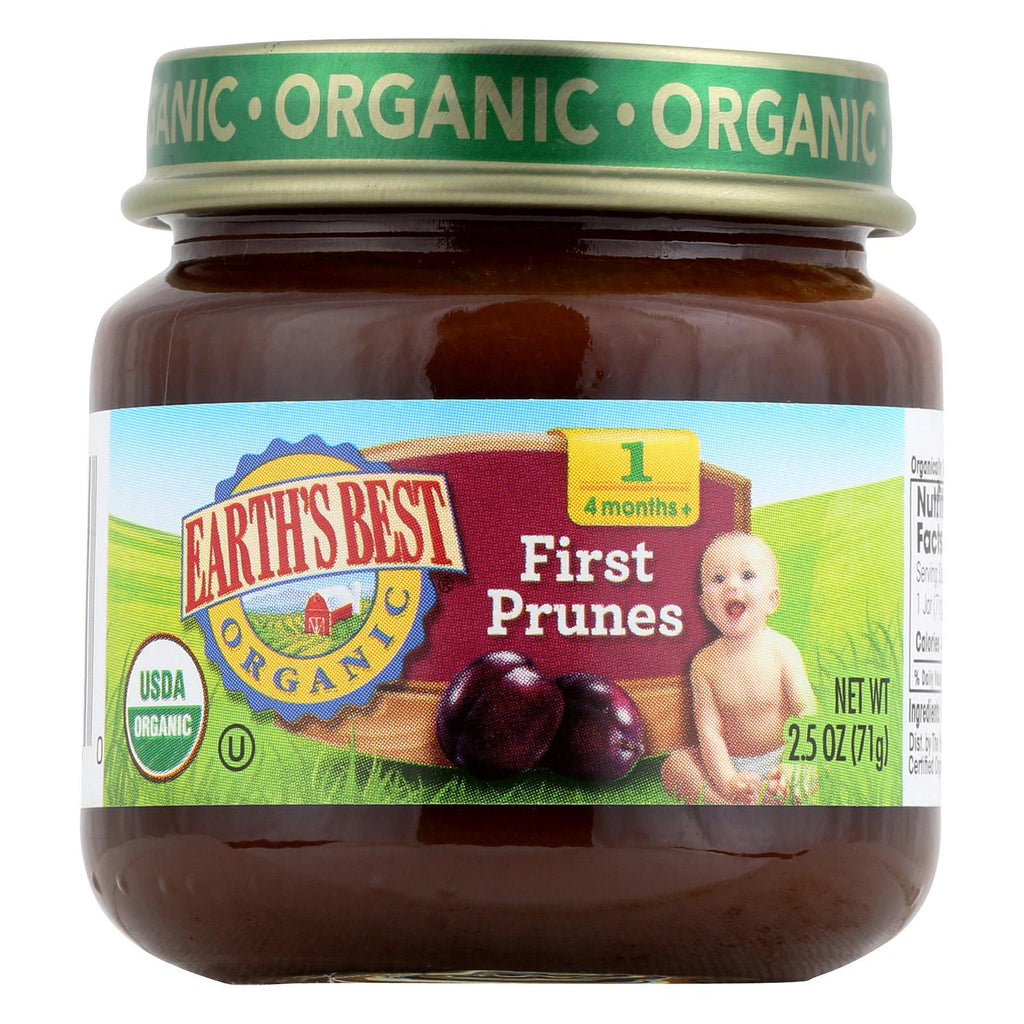 Earth's Best Organic First Prunes Baby Food - Case Of 12 - 2.5 Oz.