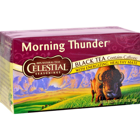 Celestial Seasonings Black Tea - Morning Thunder - 20 Bags