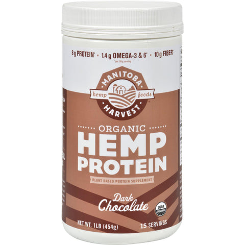 Manitoba Harvest Organic Hemp Protein Dark Chocolate - 16 Oz