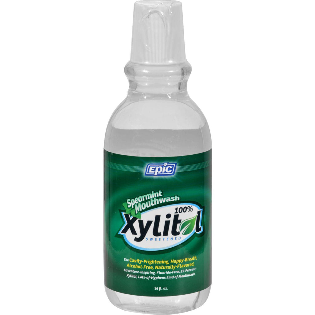 Epic Dental Spearmint Mouthwash - Xylitol Sweetened - 16 Oz