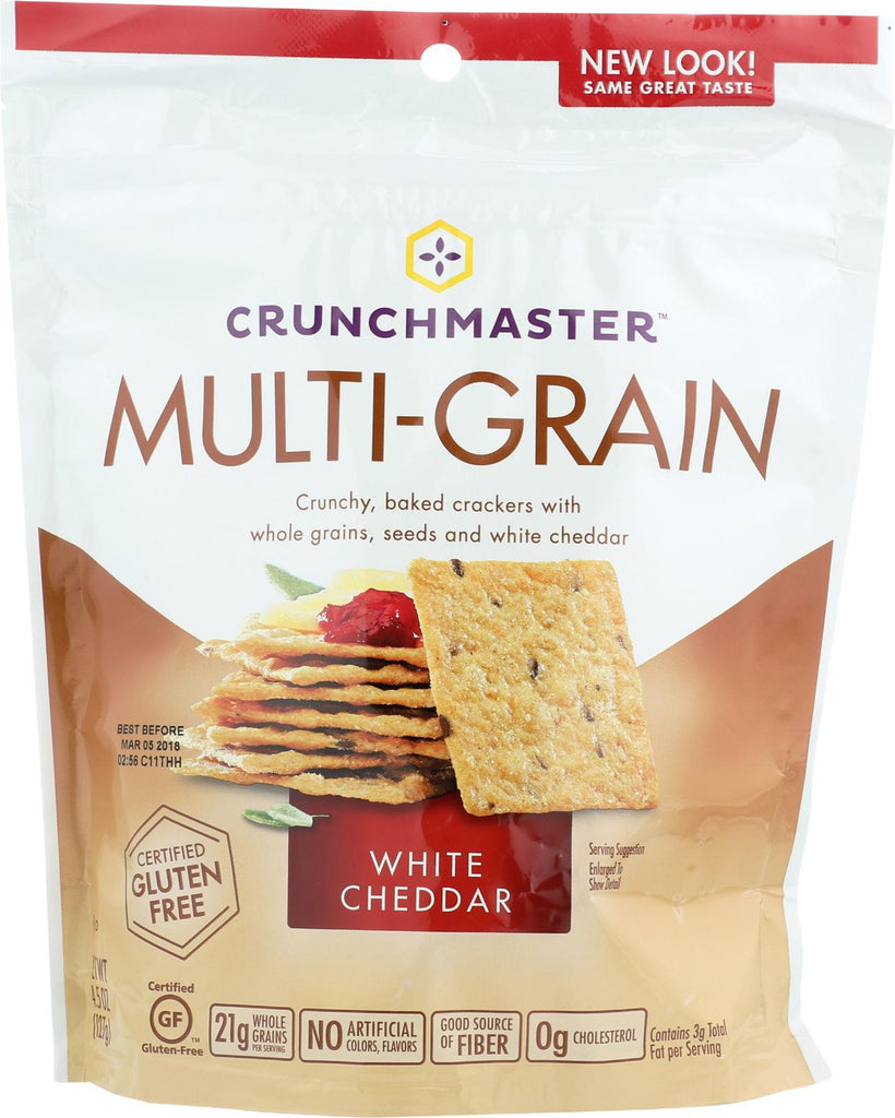 Crunchmaster Multi-grain Crackers - White Cheddar - Case Of 12 - 4.5 Oz.