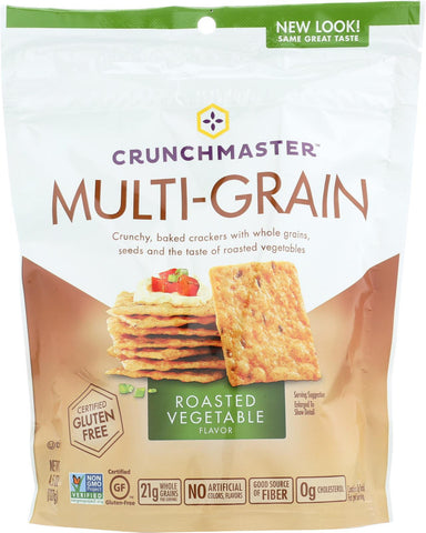 Crunchmaster Multi-grain Crackers - Roasted Vegetable - Case Of 12 - 4.5 Oz.