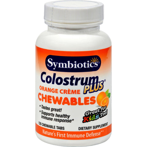 Symbiotics Colostrum Plus Orange - 120 Chewables