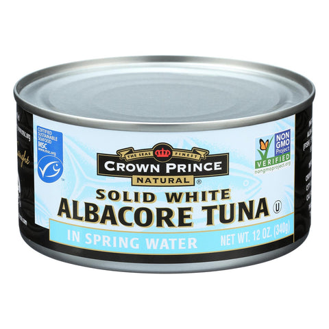 Crown Prince Albacore Tuna In Spring Water - Solid White - Case Of 12 - 12 Oz.