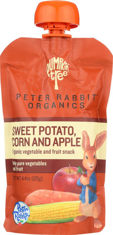 Peter Rabbit Organics Veggie Snacks - Sweet Potato, Corn And Apple - Case Of 10 - 4.4 Oz.