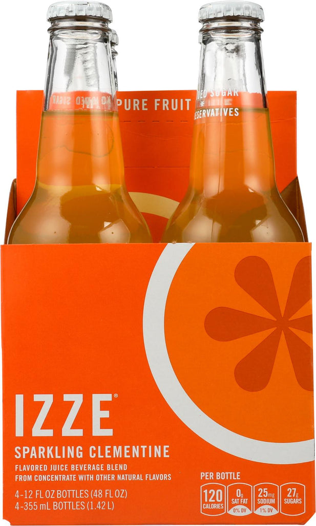 Izze Sparkling Juice - Clementine - Case Of 6 - 12 Fl Oz.