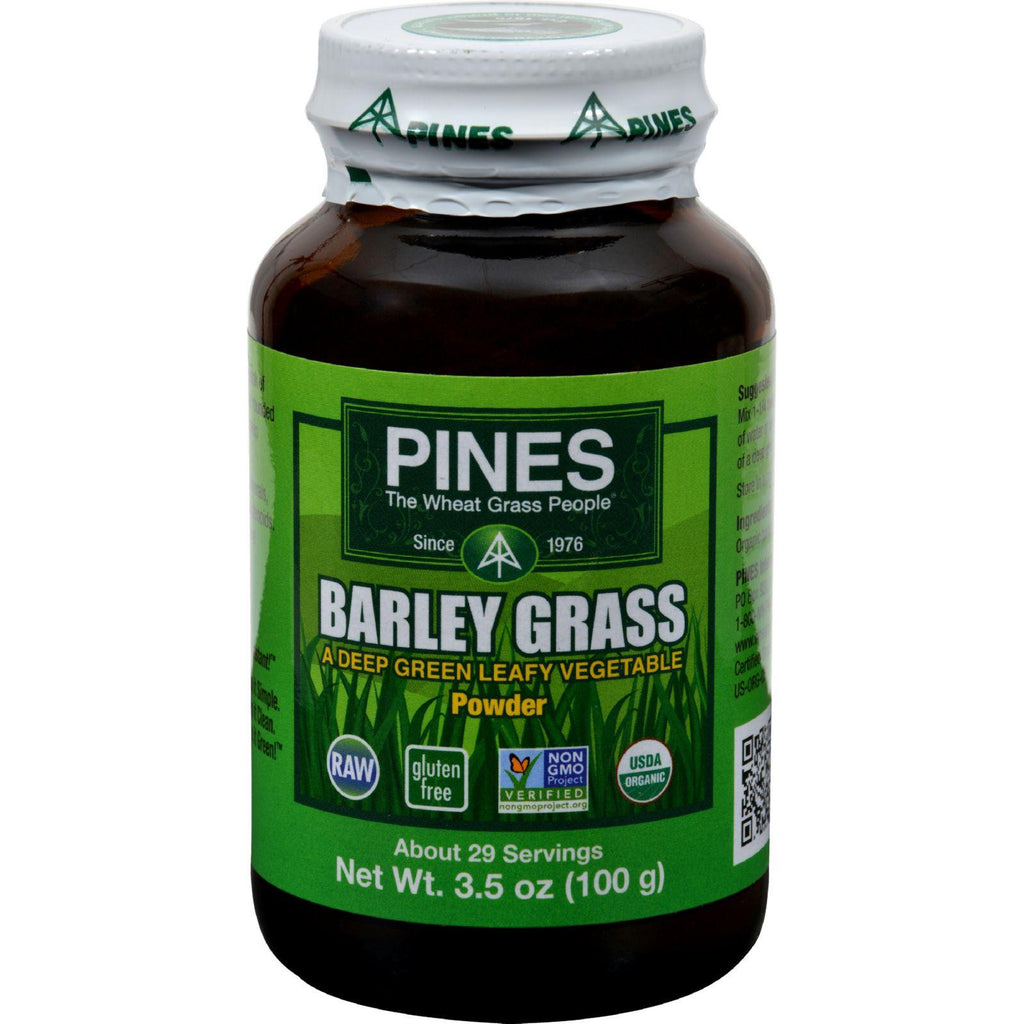 Pines International 100% Organic Barley Grass Powder - 3.5 Oz