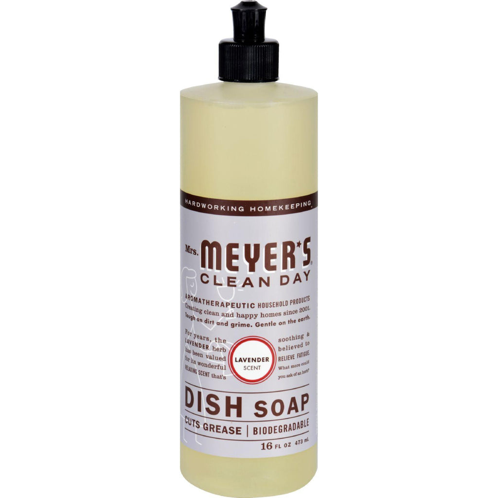 Mrs. Meyer's Liquid Dish Soap - Lavender - Case Of 6 - 16 Oz