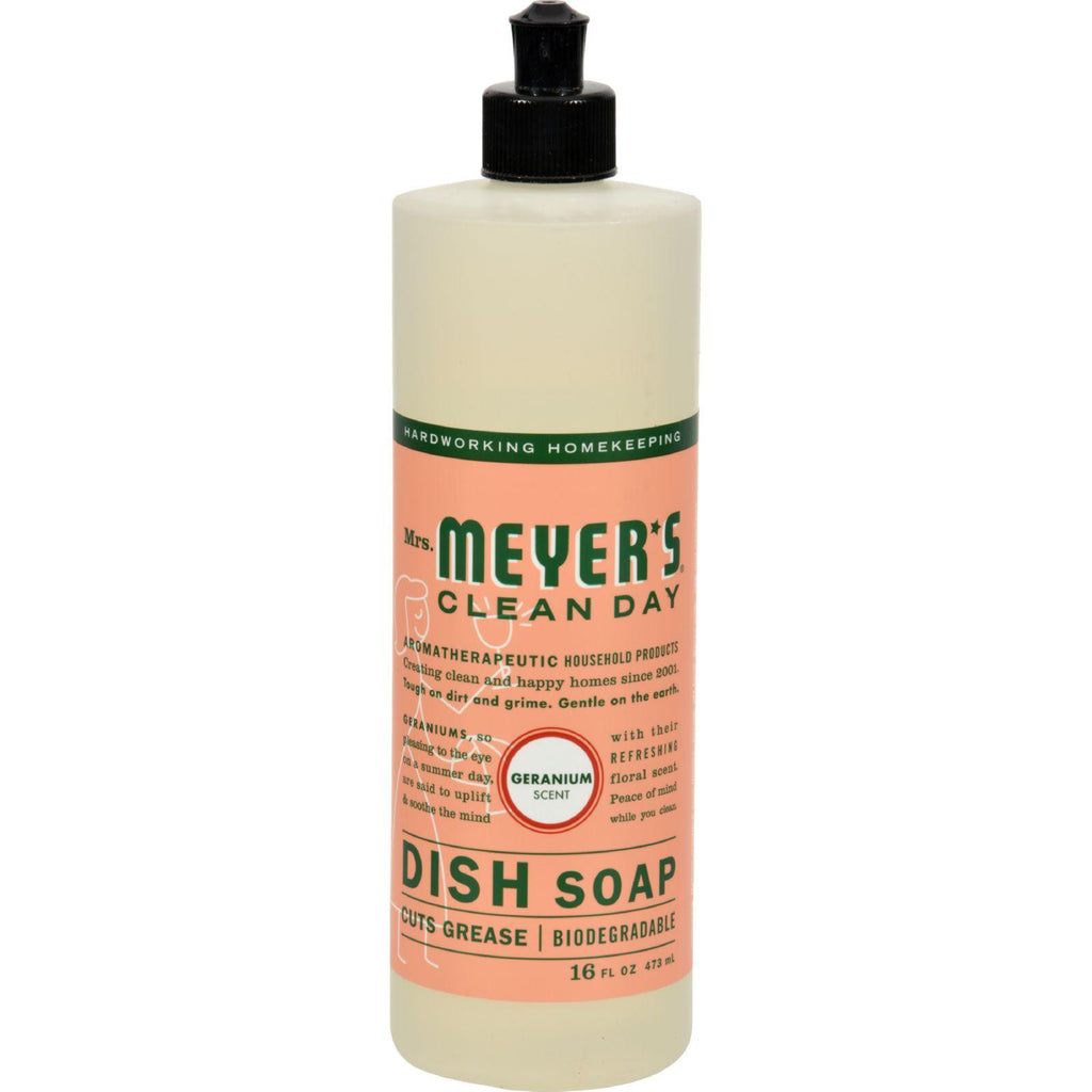 Mrs. Meyer's Liquid Dish Soap - Geranium - Case Of 6 - 16 Oz