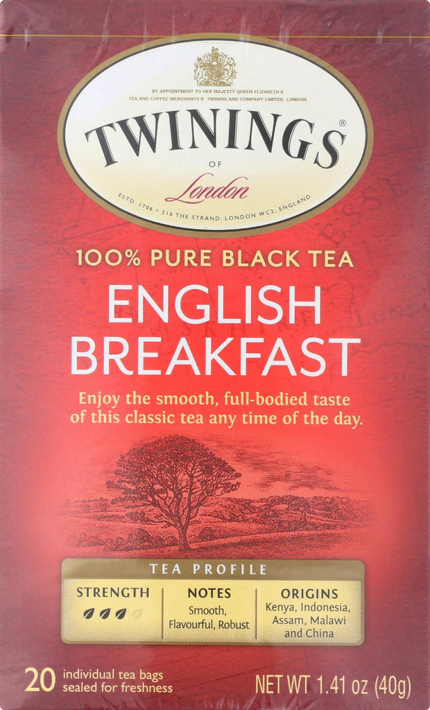 Twining's Tea English Breakfast Tea - Black Tea - Case Of 6 - 20 Bags