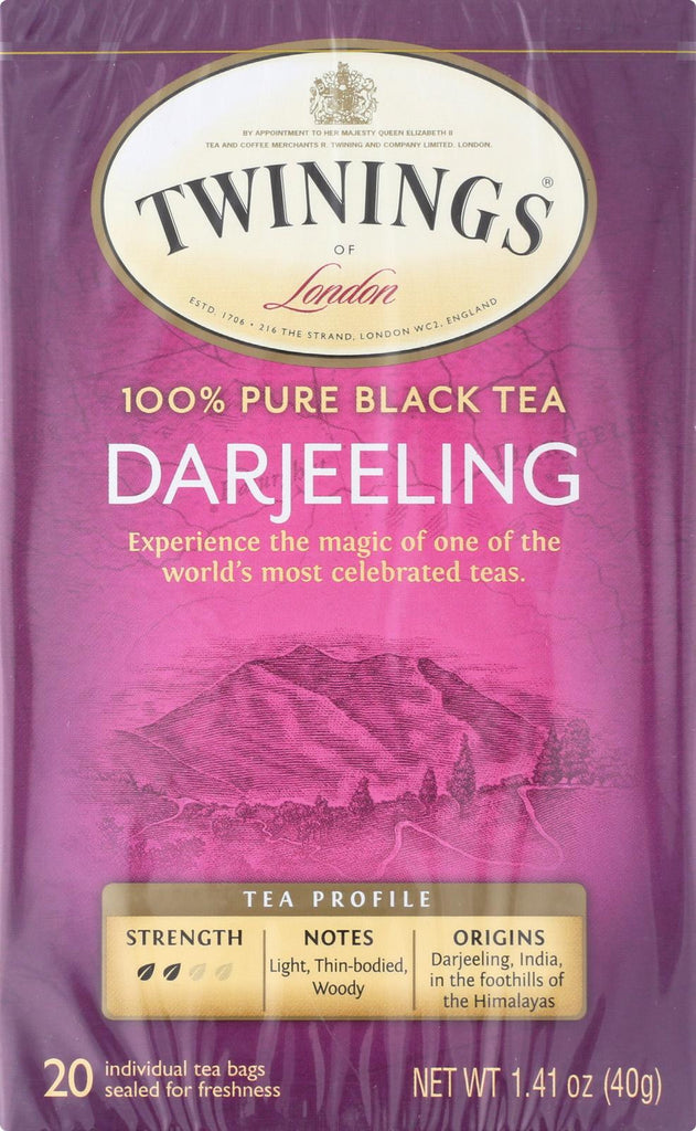 Twining's Tea Black Tea - Darjeeling - Case Of 6 - 20 Bags