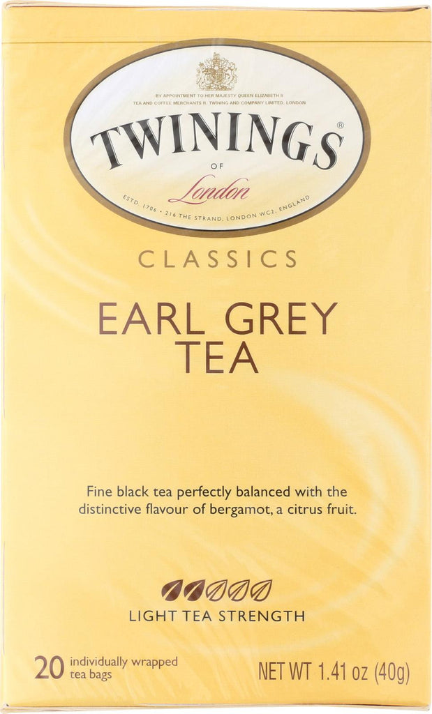 Twining's Tea Earl Grey Tea - Black Tea - Case Of 6 - 20 Bags