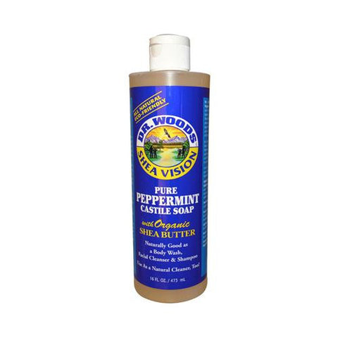 Dr. Woods Pure Castile Soap Peppermint - 16 Fl Oz