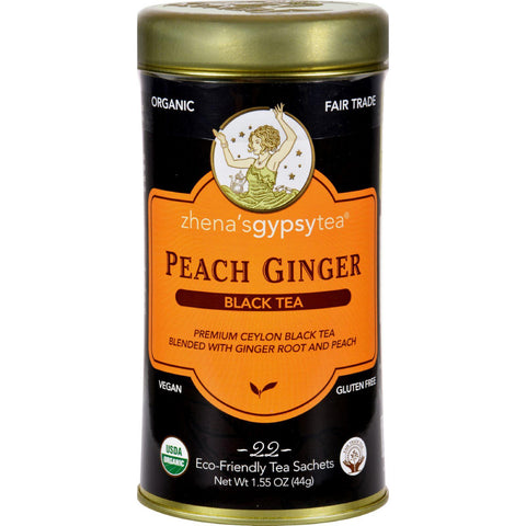 Zhena's Gypsy Tea P Ginger Black Tea - Case Of 6 - 22 Bags