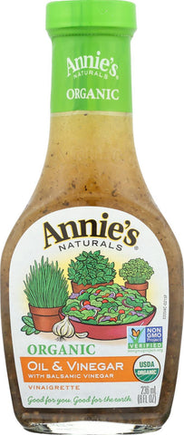 Annie's Naturals Vinaigrette Organic Oil And Vinegar - Case Of 6 - 8 Fl Oz.